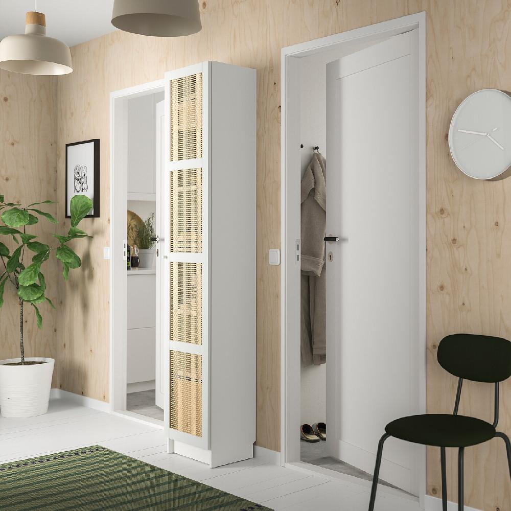 IKEA BILLY / HÖGADAL Librería con puerta blanco 40x30x202 cm Grandes descuentos