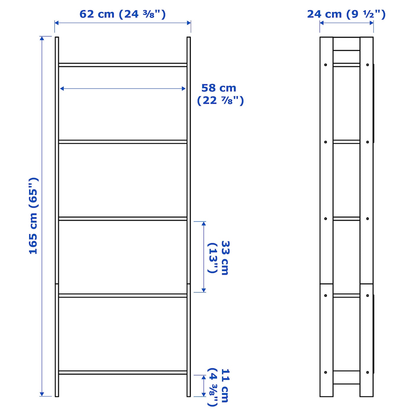 IKEA LAIVA Estantería negro-marrón 62x165 cm Ahorra y exporta