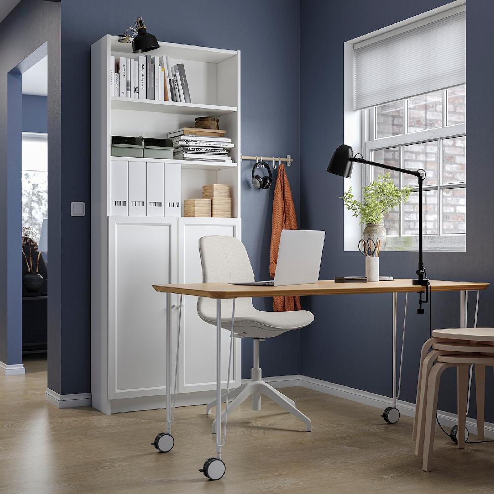IKEA BILLY / OXBERG Librería con puertas blanco 80x30x202 cm Descuento por venta flash