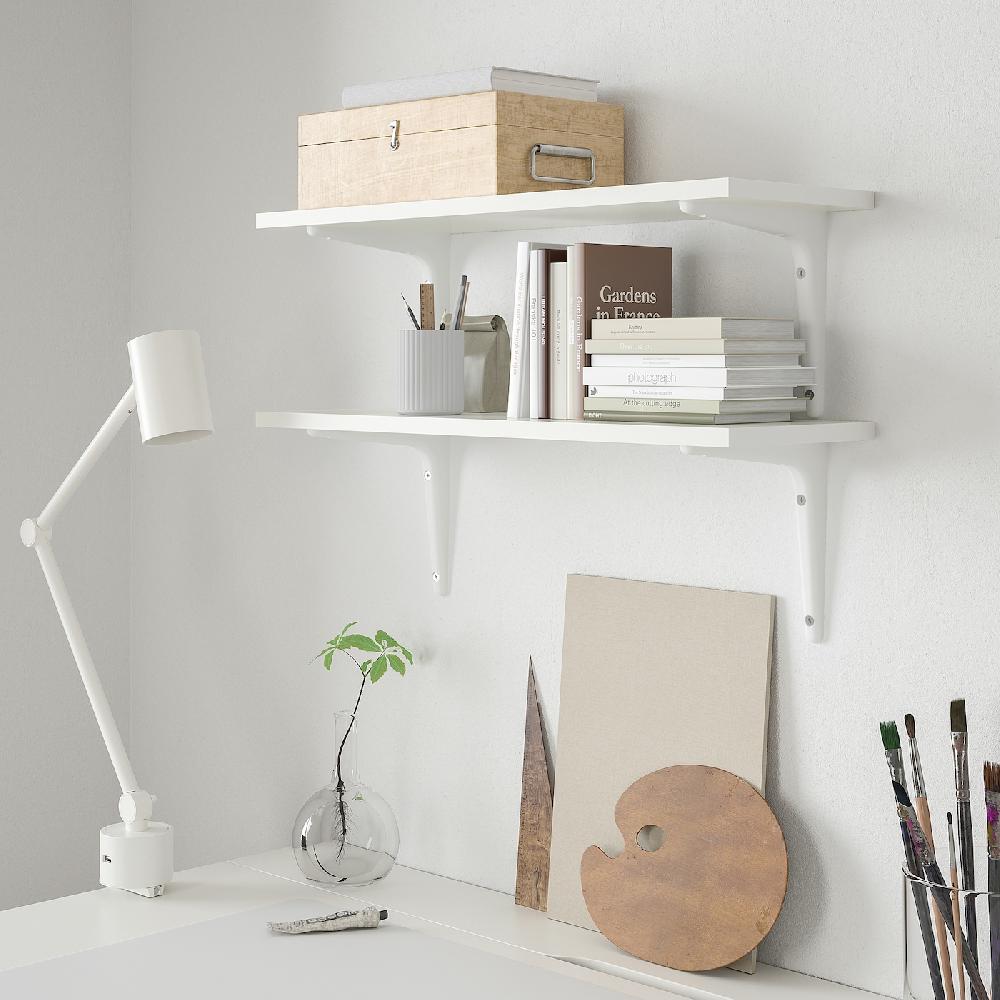 IKEA BURHULT / SIBBHULT Combinación estantes de pared blanco/blanco 59x20 cm Outlet online