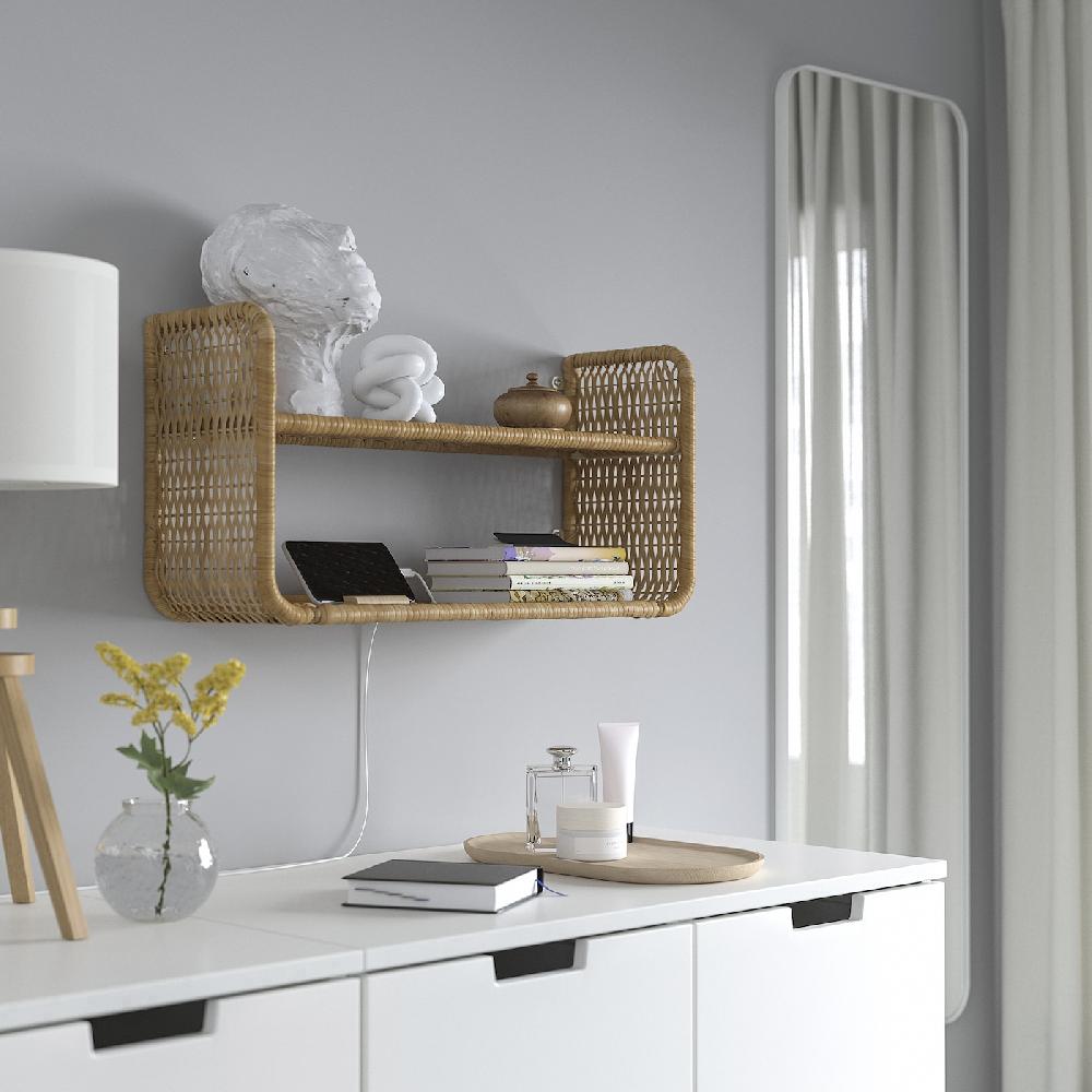IKEA FRYKSÅS Estante de pared ratán 60x20 cm Rebajas