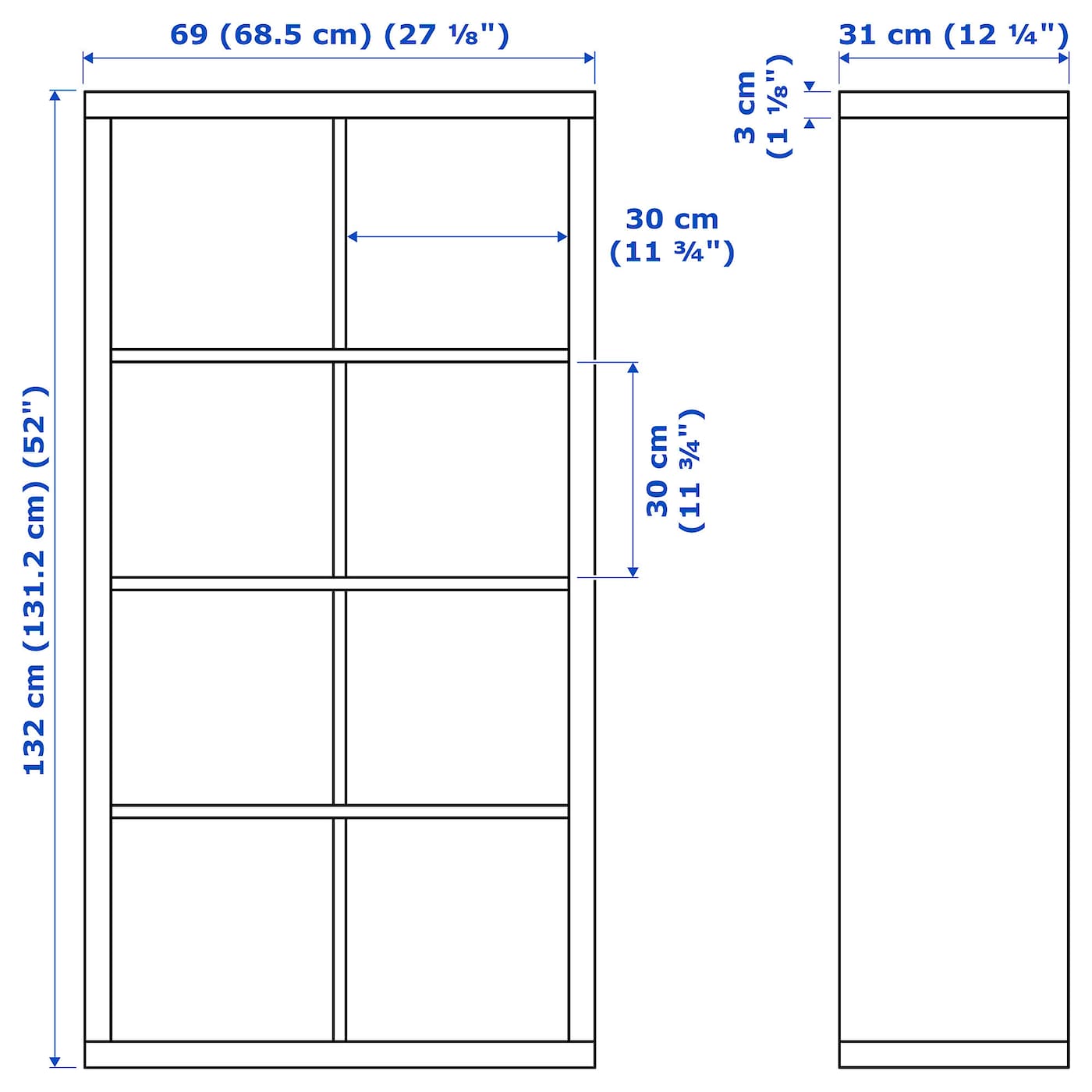 IKEA FLYSTA Estantería blanco 69x132 cm Los más vendidos