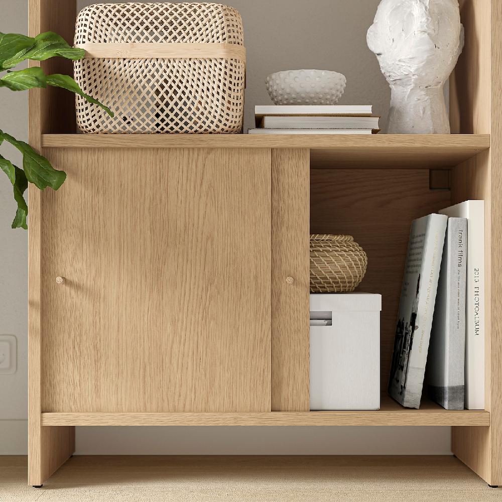 IKEA LÅDMAKARE Armario con puertas correderas efecto roble Liquidación