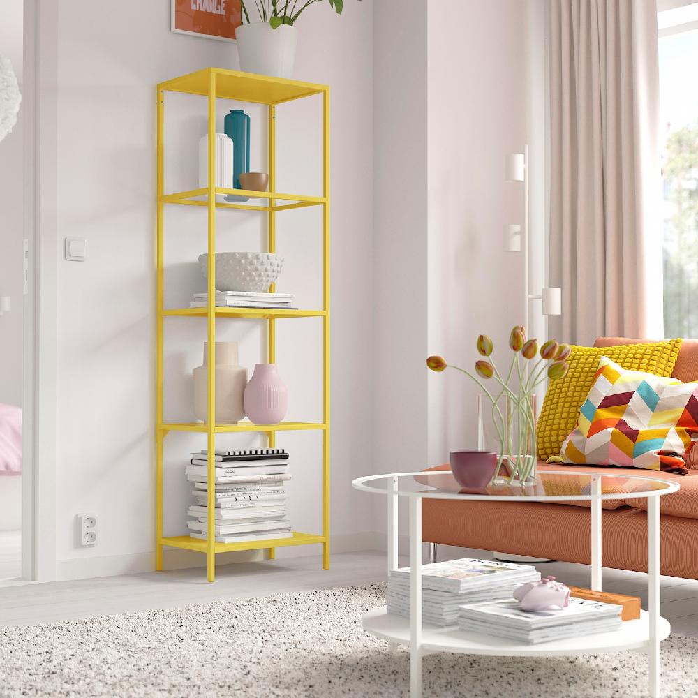 IKEA VITTSJÖ Estantería amarillo/vidrio 51x175 cm Mejor oferta