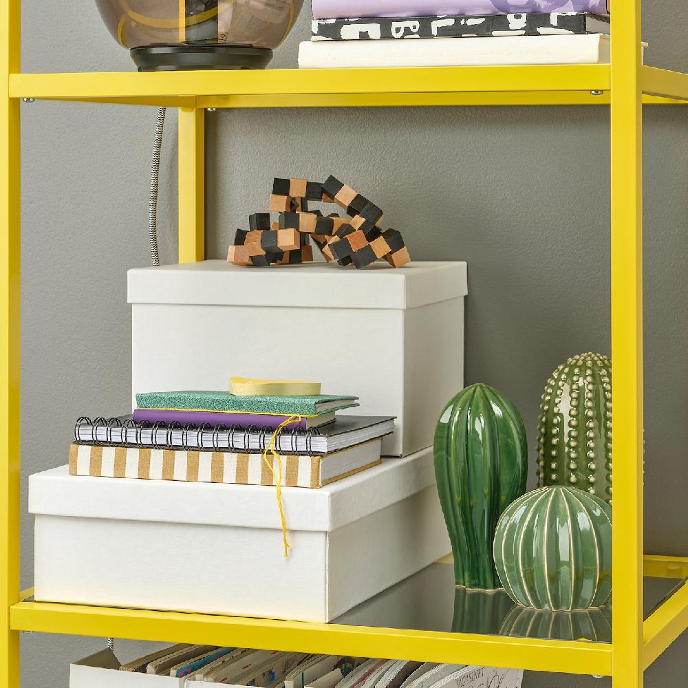 IKEA VITTSJÖ Estantería amarillo/vidrio 51x175 cm Mejor oferta