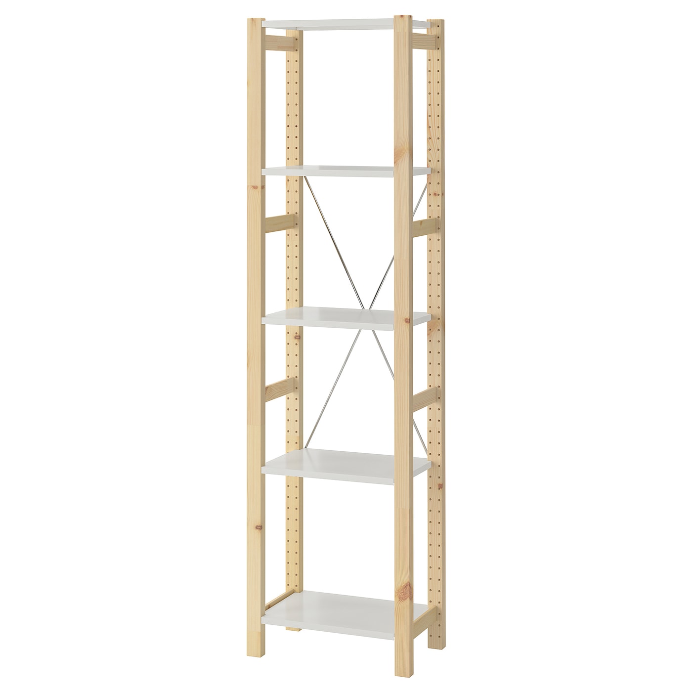 IKEA IVAR Estantería pino/metal blanco 48x30x179 cm