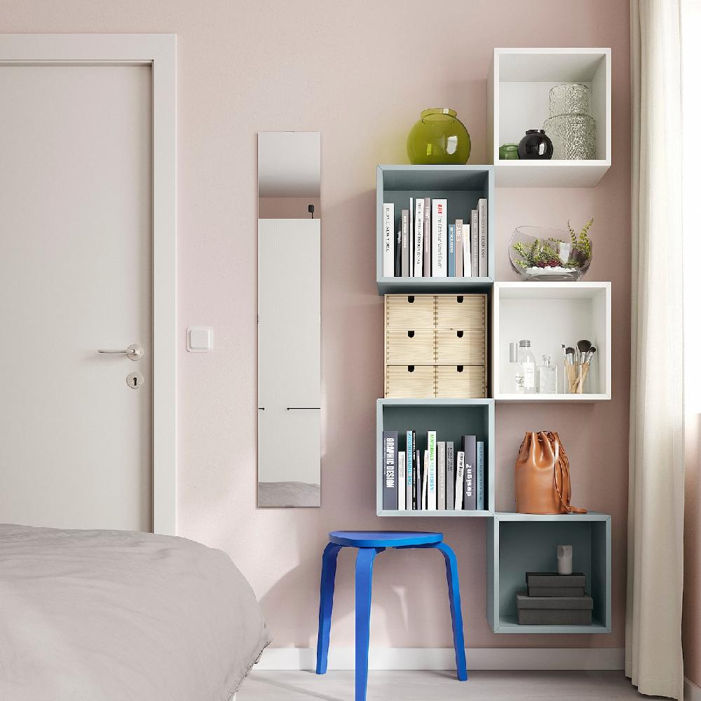 IKEA EKET Combinación de almacenaje en pared blanco/azul grisáceo claro Solo queda un día