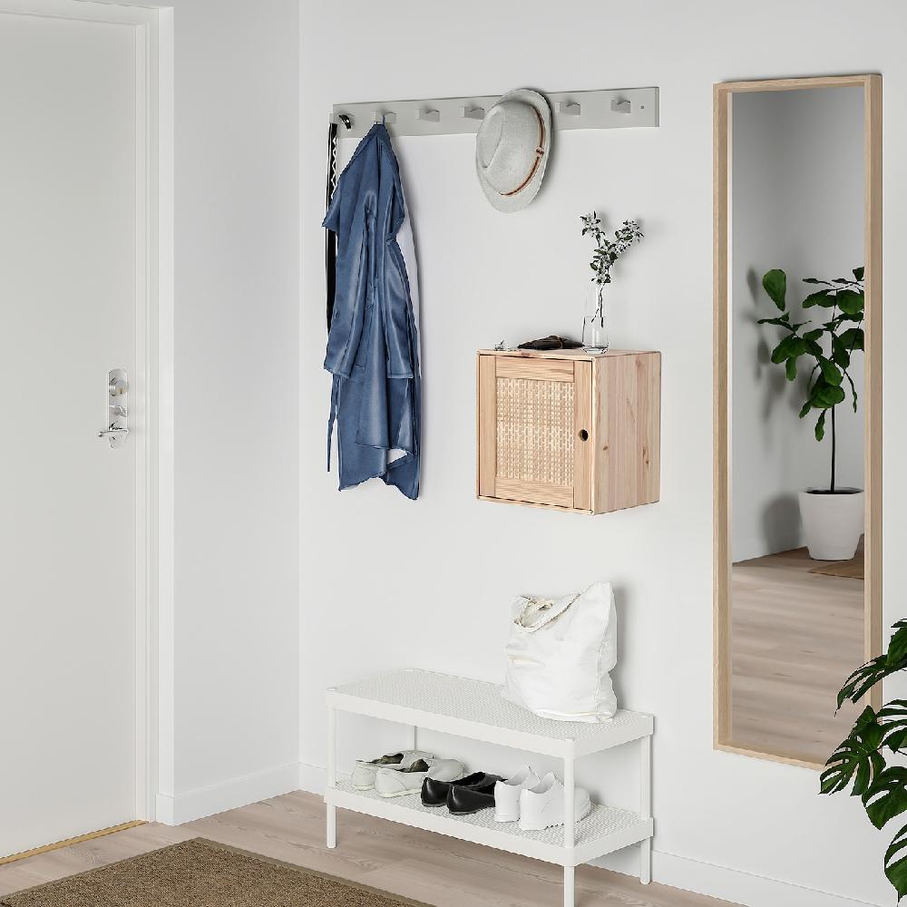 IKEA VÄLJARE Mueble de almacenaje con puerta pino/álamo negro 35x25x35 cm Envío internacional gratuito