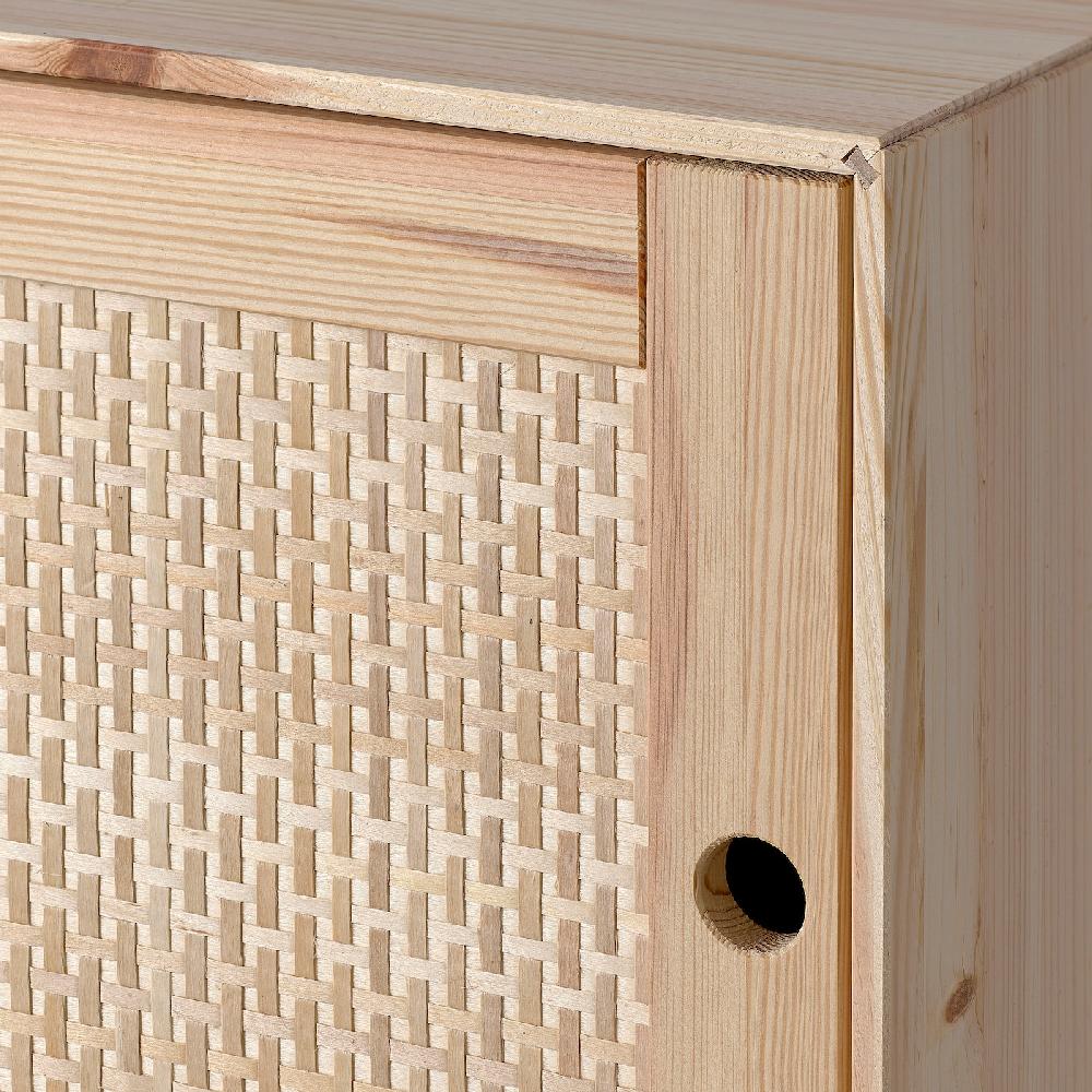 IKEA VÄLJARE Mueble de almacenaje con puerta pino/álamo negro 35x25x35 cm Envío internacional gratuito
