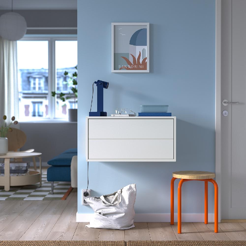 IKEA EKET Combinación de almacenaje en pared con 2 cajones/blanco 70x35x35 cm Limitado a 3 días