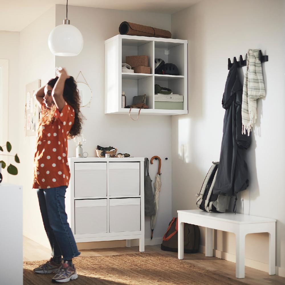 IKEA KALLAX Estantería con soporte blanco/blanco 77x94 cm Precios de Black Friday