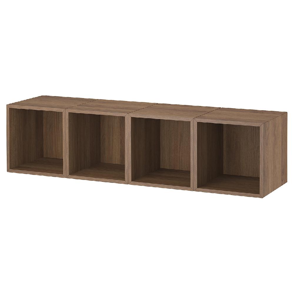 IKEA EKET Combinación de almacenaje en pared efecto nogal 140x35x35 cm