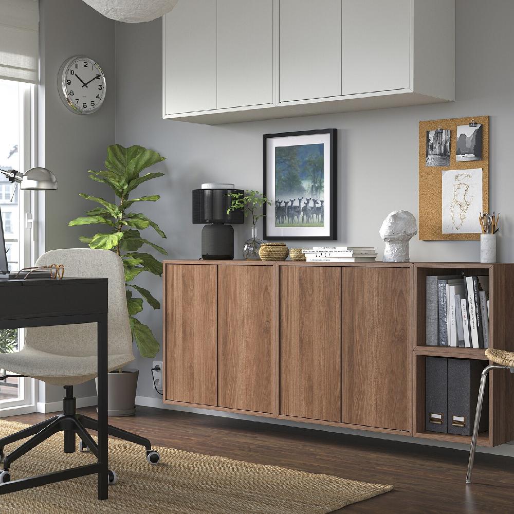 IKEA EKET Mueble de almacenaje con riel efecto nogal 175x35x70 cm Libre de impuestos