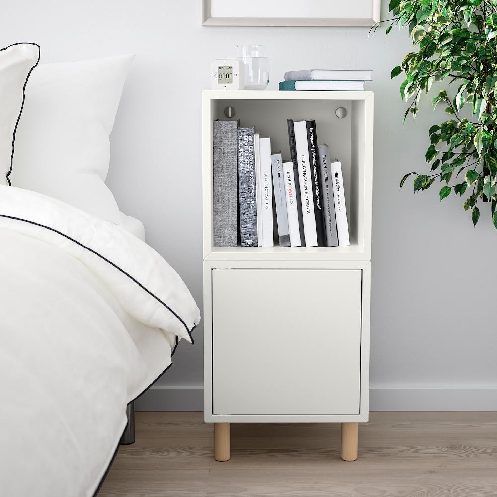 IKEA EKET Combinación de almacenaje con patas blanco/madera 35x35x80 cm Descuentos del mes