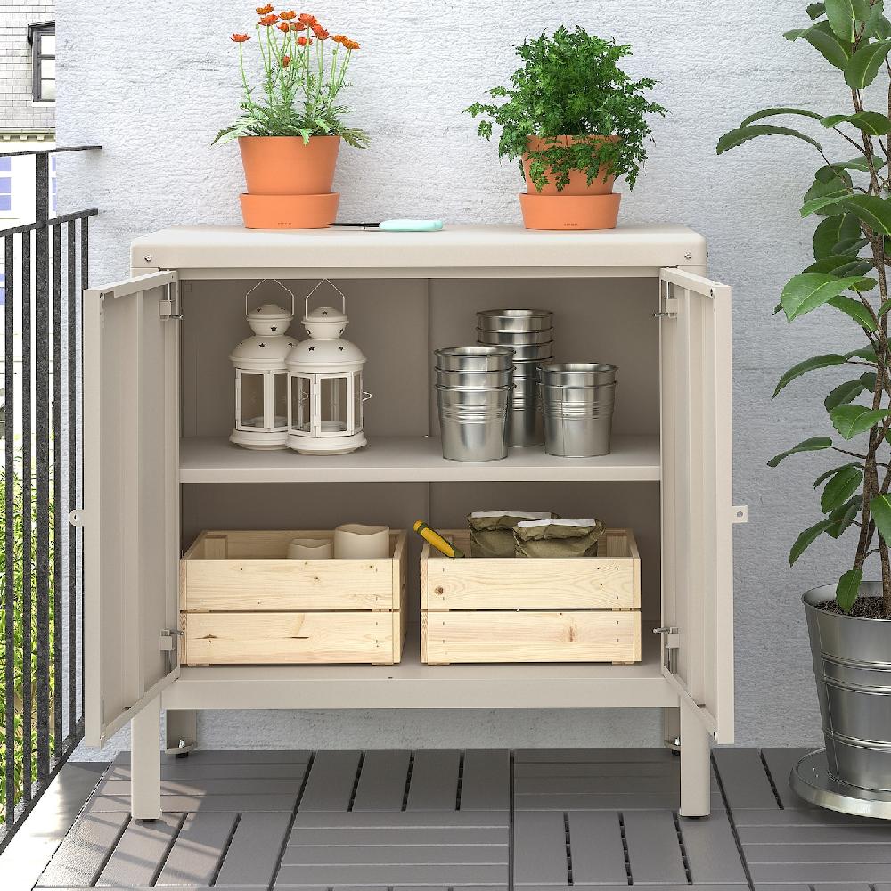 IKEA KOLBJÖRN Armario para interior o exterior beige 80x81 cm Descuento por venta flash