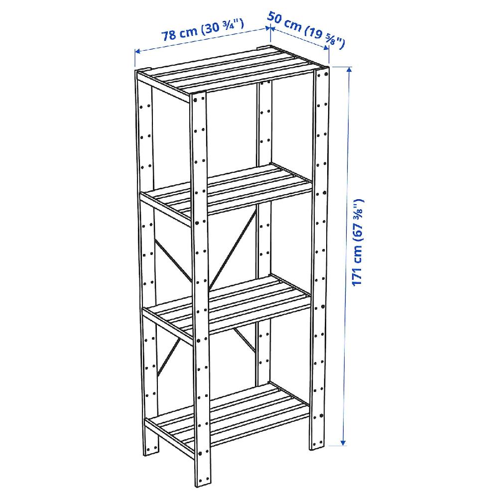 IKEA HEJNE 1 sección madera conífera 78x50x171 cm Ofertas de temporada