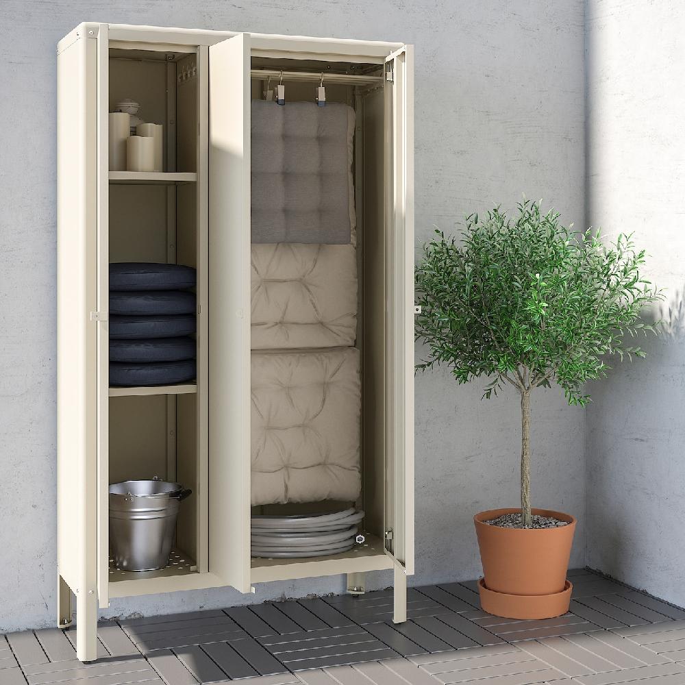 IKEA KOLBJÖRN Armario para interior o exterior beige 90x161 cm Ofertas especiales