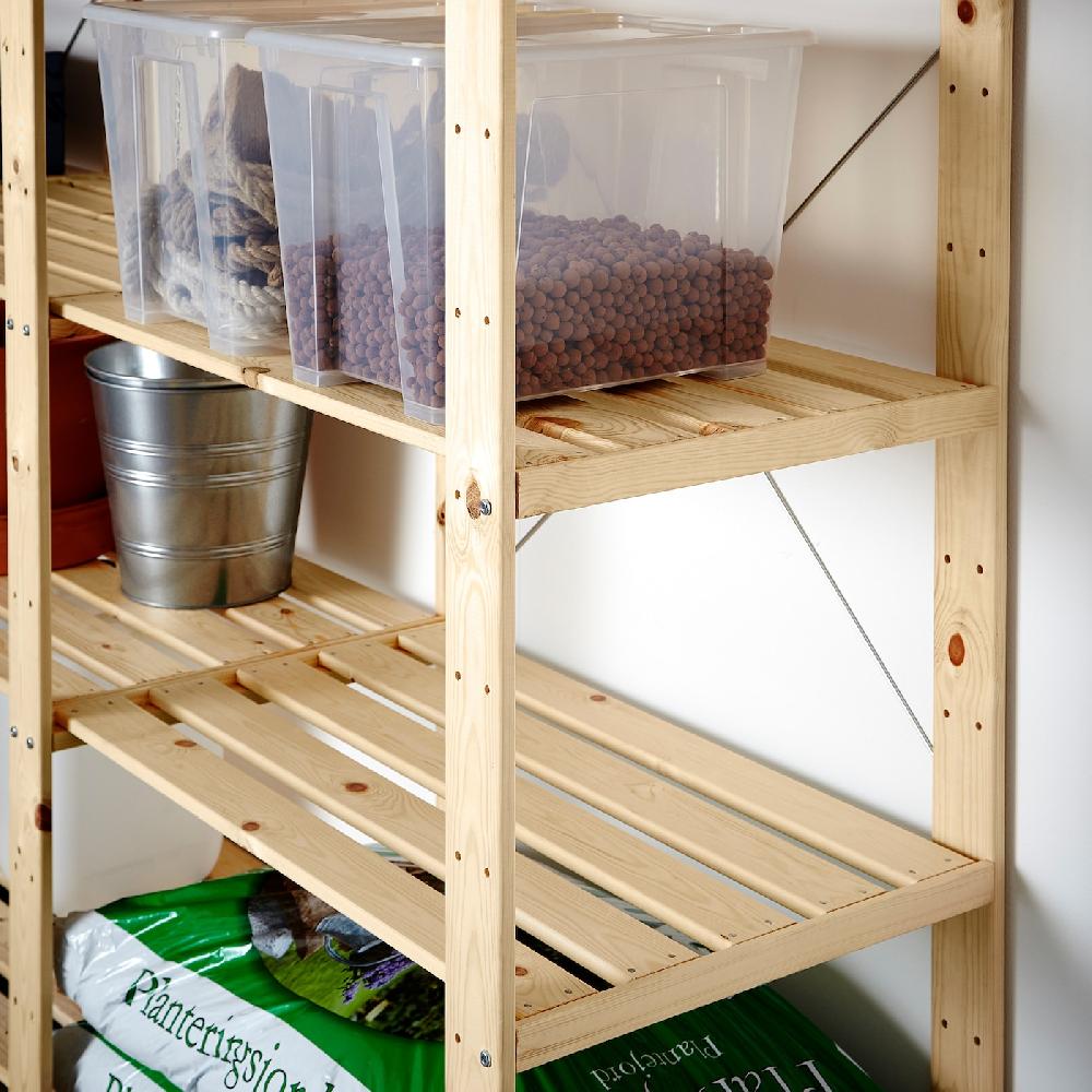 IKEA HEJNE Secciones con baldas madera conífera 230x50x171 cm Precio ultrabajo