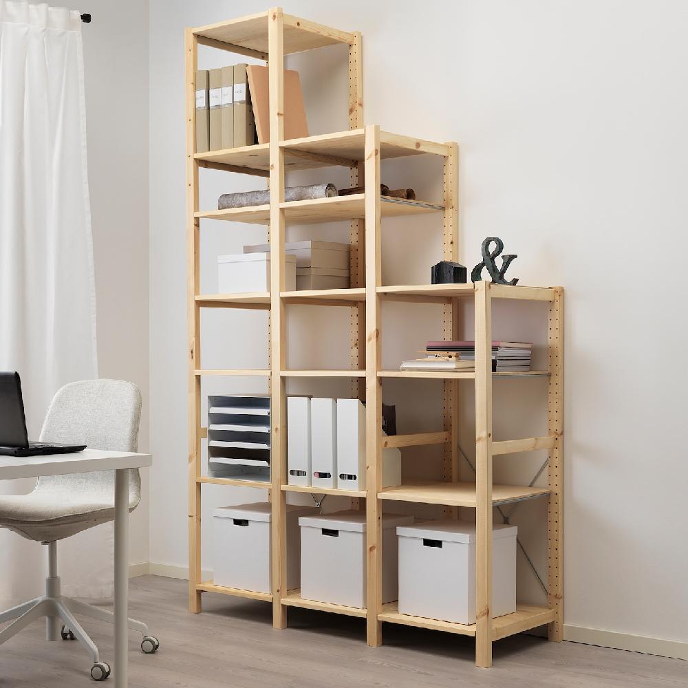 IKEA IVAR Secciones con baldas pino 139x50x124-226 cm En línea