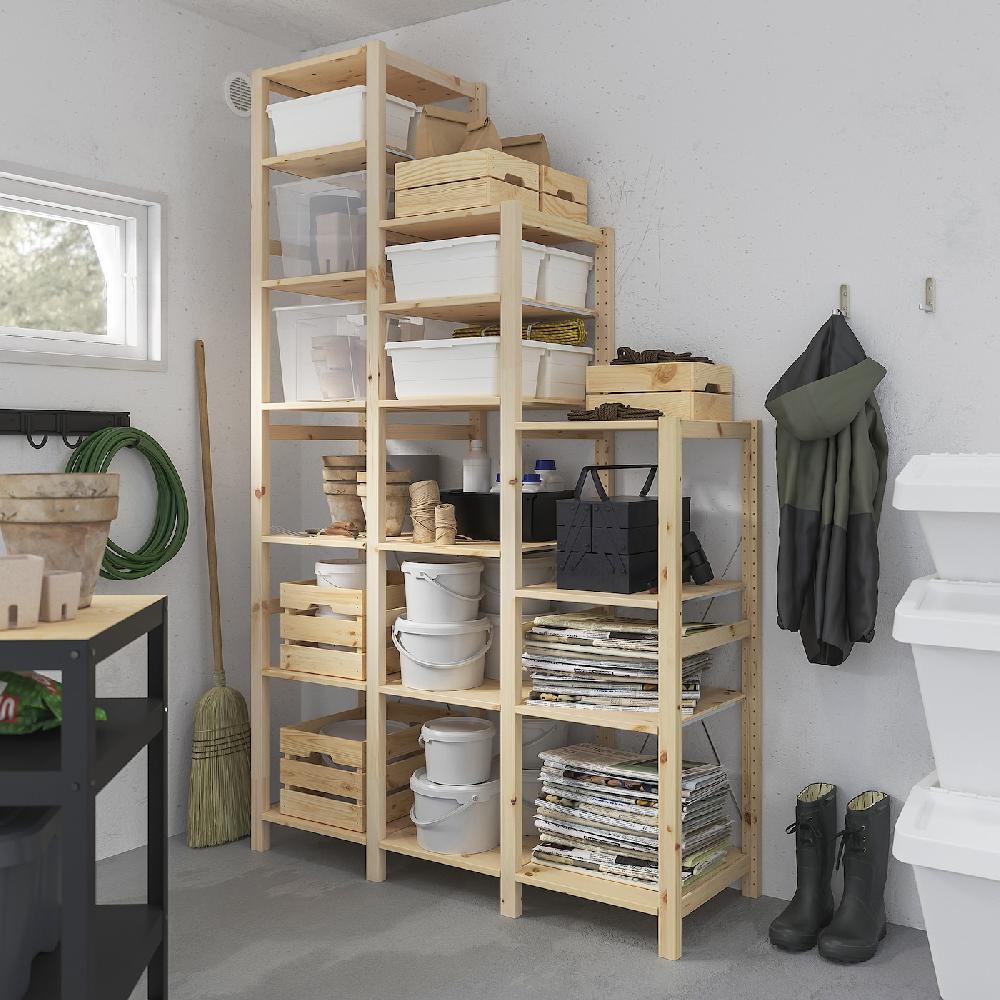 IKEA IVAR Secciones con baldas pino 139x50x124-226 cm En línea