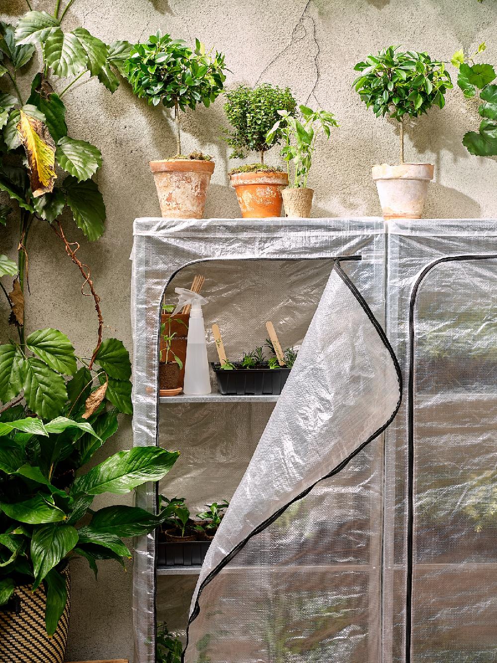 IKEA HYLLIS Estantería con funda transparente 60x27x140 cm Ofertas