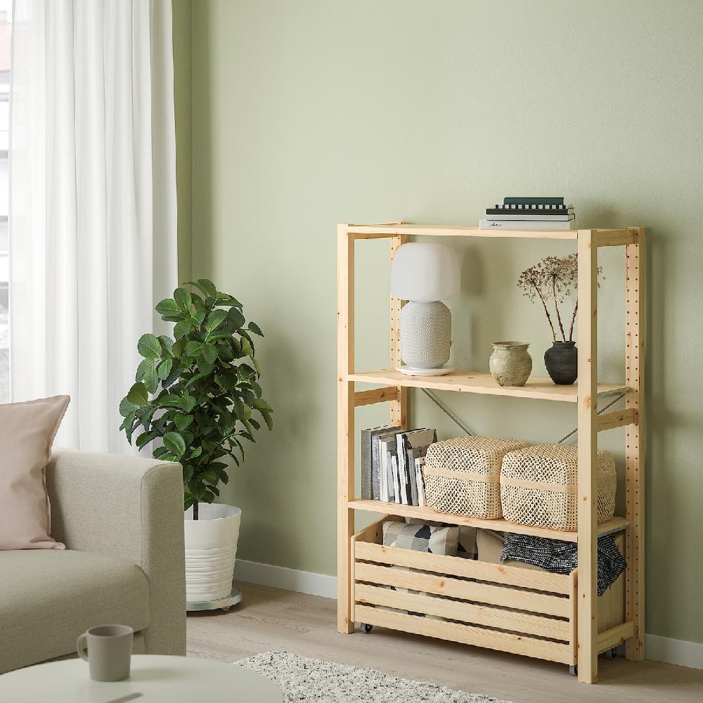 IKEA IVAR Estantería con caja pino 89x30x124 cm En oferta