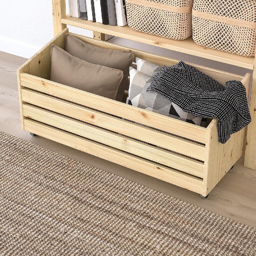 IKEA IVAR Estantería con caja pino 89x30x124 cm En oferta