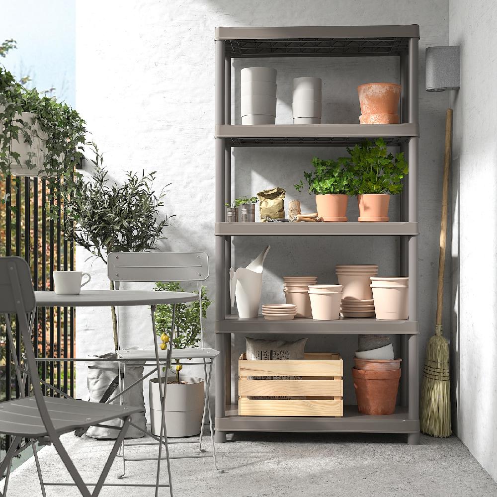 IKEA RUNMARÖ Estantería gris oscuro interior/exterior 90x40x182 cm Los más vendidos
