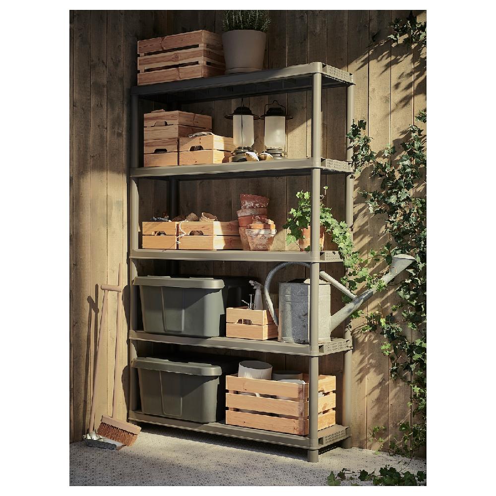 IKEA RUNMARÖ Estantería gris oscuro interior/exterior 120x40x188 cm Ventas relámpago