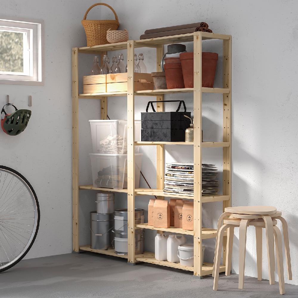 IKEA HEJNE 2 secciones con tapones/madera conífera 154x31x172 cm Descuento