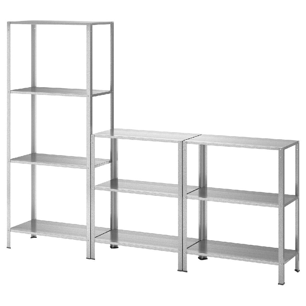 IKEA HYLLIS Estantería de interior y exterior 180x27x74-140 cm