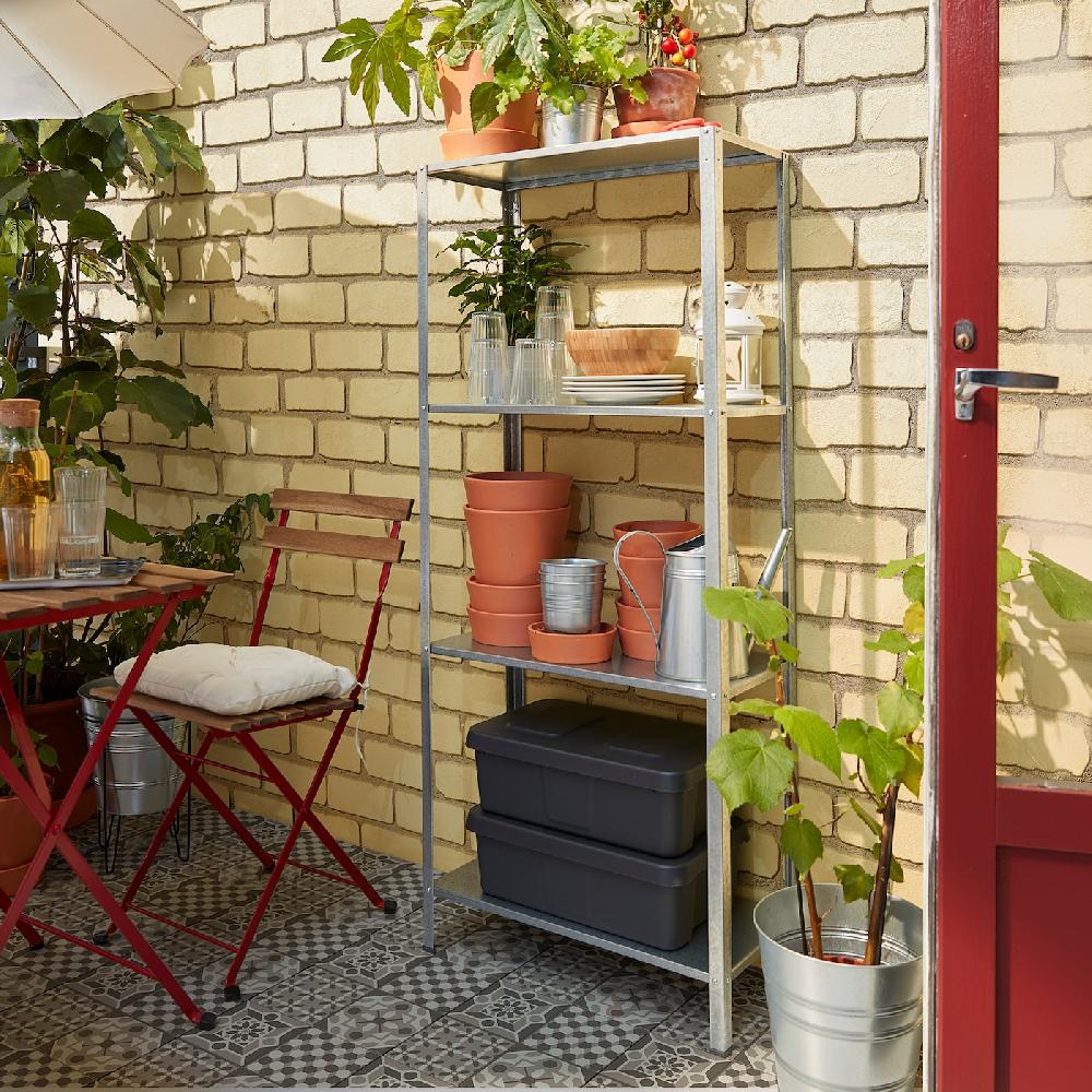 IKEA HYLLIS Estantería de interior y exterior 180x27x74-140 cm Liquidación