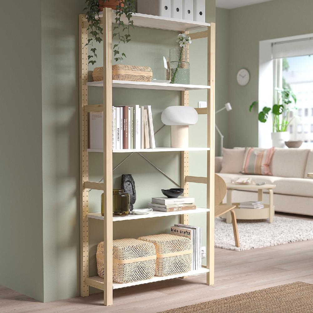 IKEA IVAR Estantería pino/metal blanco 89x30x179 cm Oferta especial