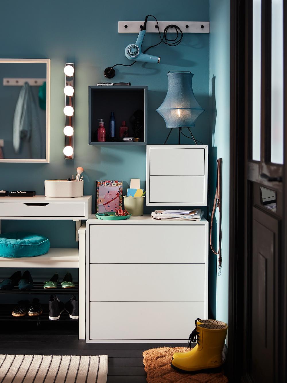 IKEA EKET Mueble almacenaje pared 2 cajones blanco 35x35x35 cm Solo queda un día