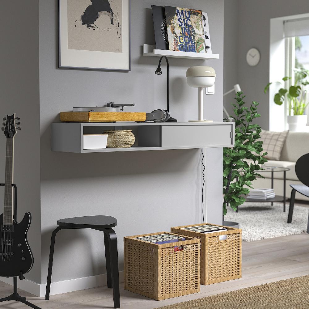 IKEA SPIKSMED Estante dispositivos multimedia gris claro 117x32 cm Última moda