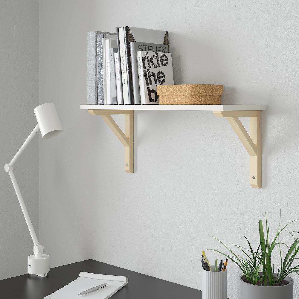 IKEA BURHULT / SANDSHULT Estante blanco/álamo 59x20 cm Descuento por venta flash