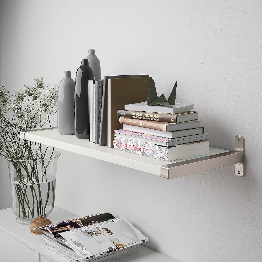 IKEA BERGSHULT / GRANHULT Estante blanco/niquelado 80x30 cm Ofertas de temporada