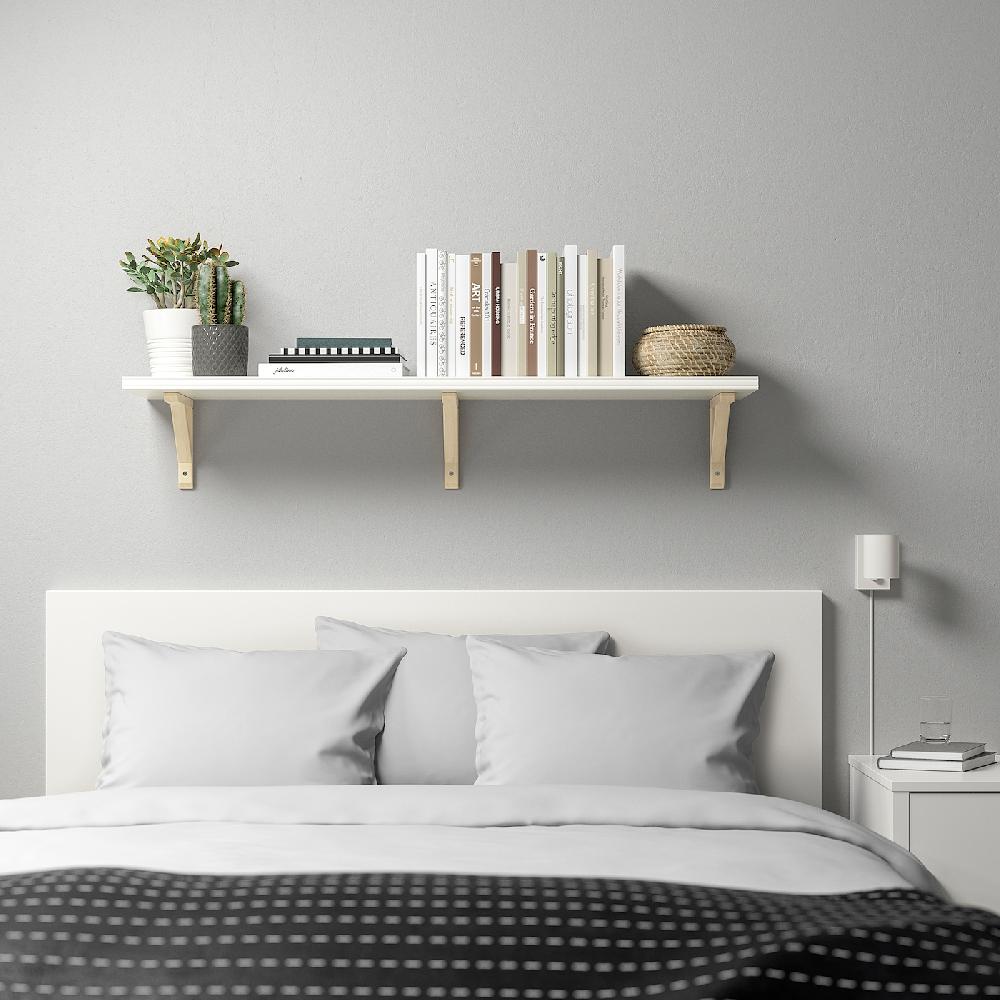 IKEA BERGSHULT / SANDSHULT Estante blanco/álamo 120x30 cm 2025