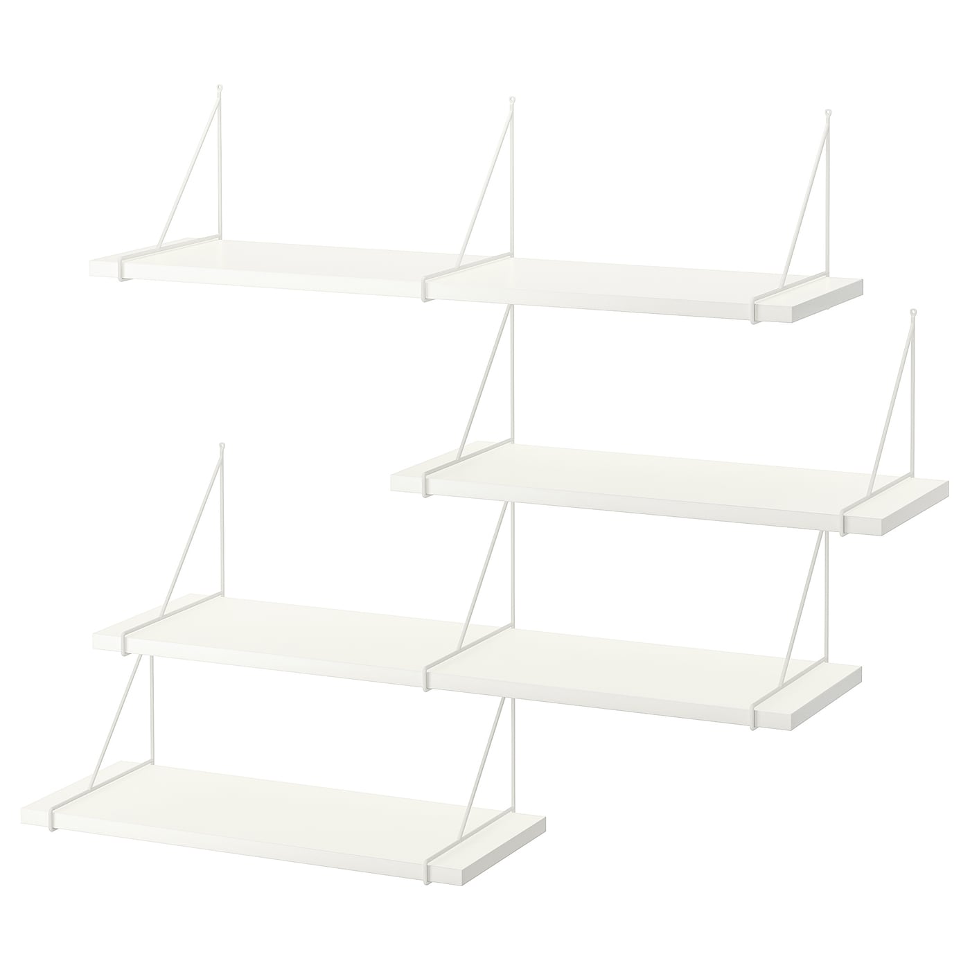 IKEA BERGSHULT / PERSHULT Combinación estantes de pared blanco/blanco