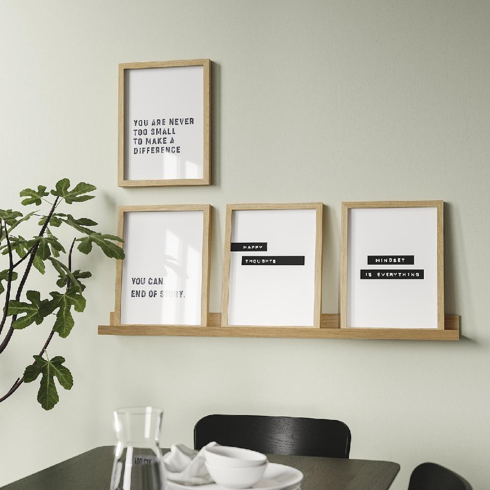 IKEA MOSSLANDA Estante para cuadros efecto roble 115 cm Gran oferta