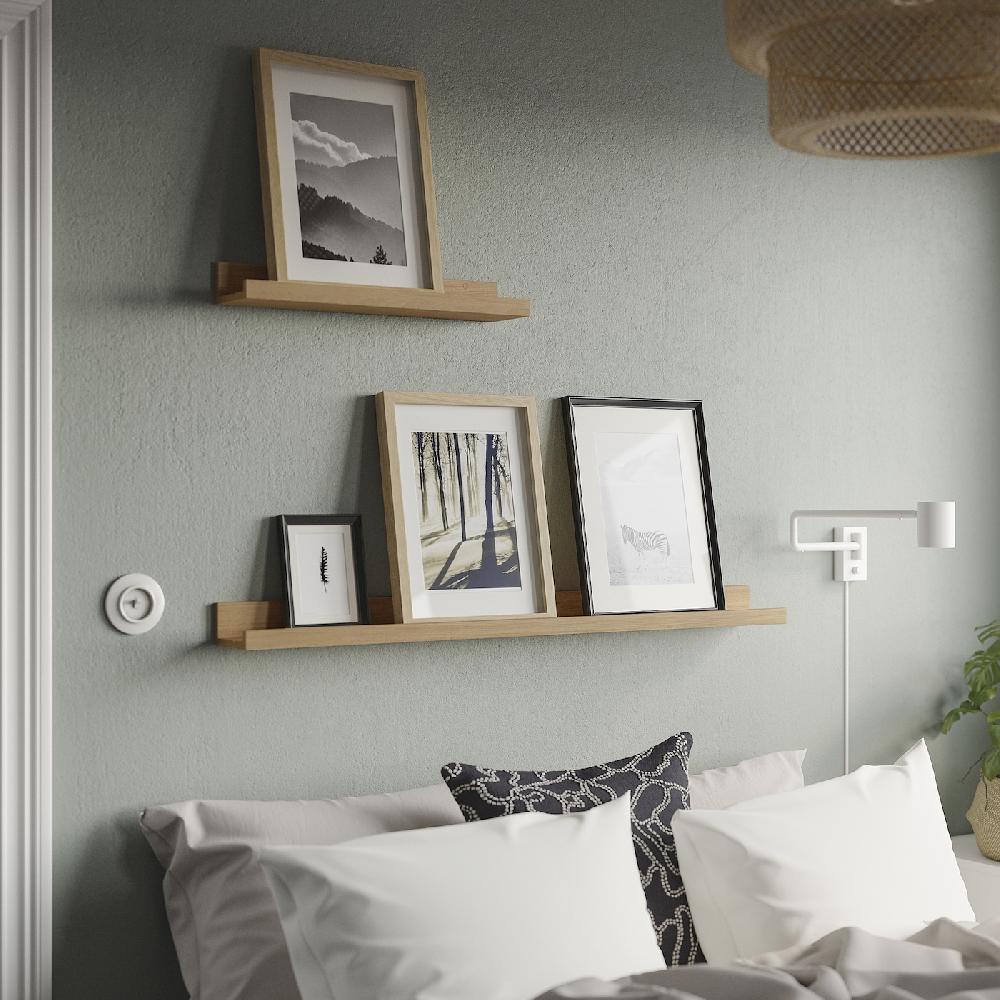 IKEA MOSSLANDA Estante para cuadros efecto roble 115 cm Gran oferta
