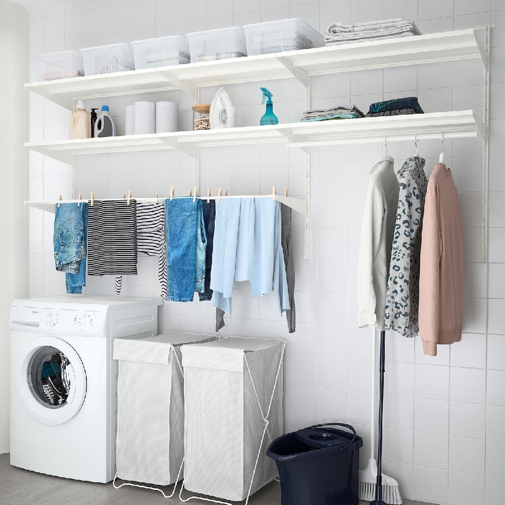IKEA BOAXEL Combinación para la colada blanco/metal 227x40x101 cm Grandes descuentos