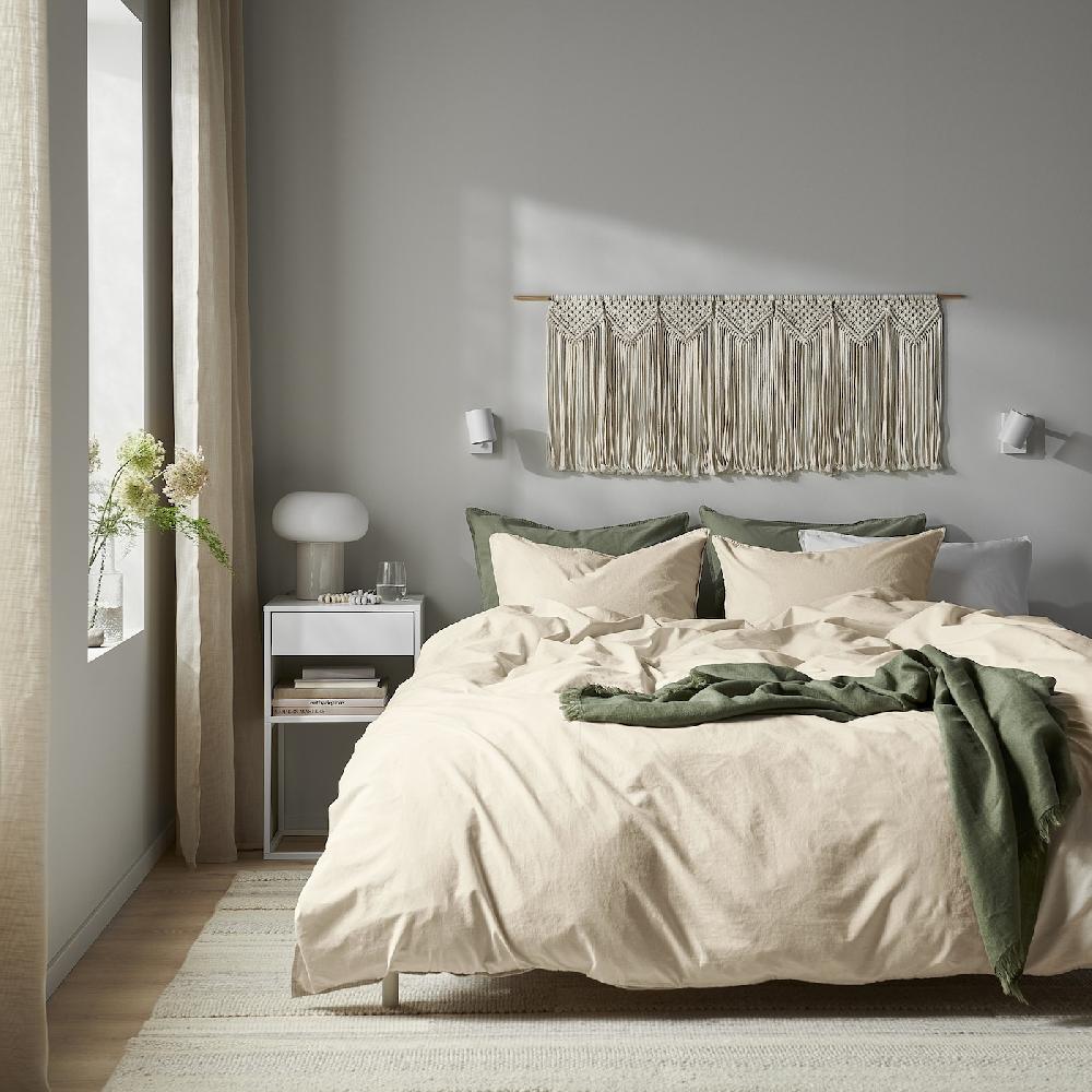 IKEA ÄNGSLILJA Funda nórdica y 2 fundas almohada natural 240x220/50x60 cm Precio ultrabajo