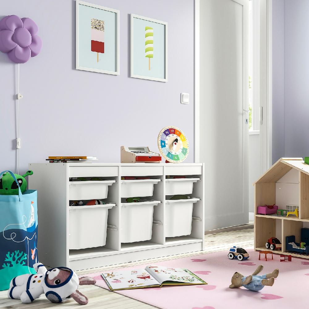 IKEA TROFAST Combinación de almacenaje con cajas blanco/blanco 99x44x56 cm Devoluciones gratuitas
