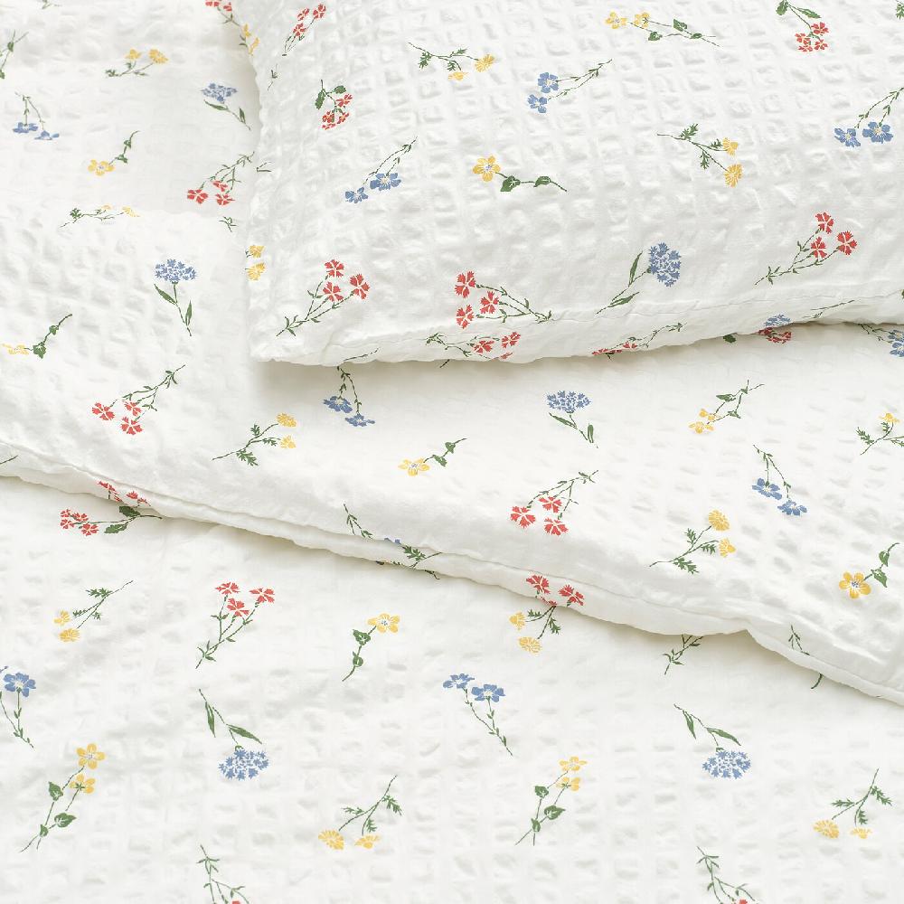 IKEA PILDVÄRGMAL Funda nórdica y 2 fundas almohada blanco/motivo floral 240x220/50x60 cm 2025
