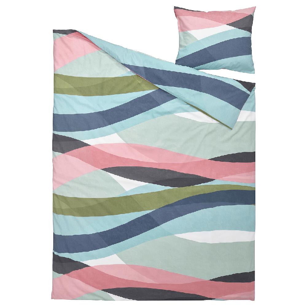 IKEA SVALSTJÄRTAR Funda nórdica con funda de almohada multicolor 150x200/50x60 cm En línea