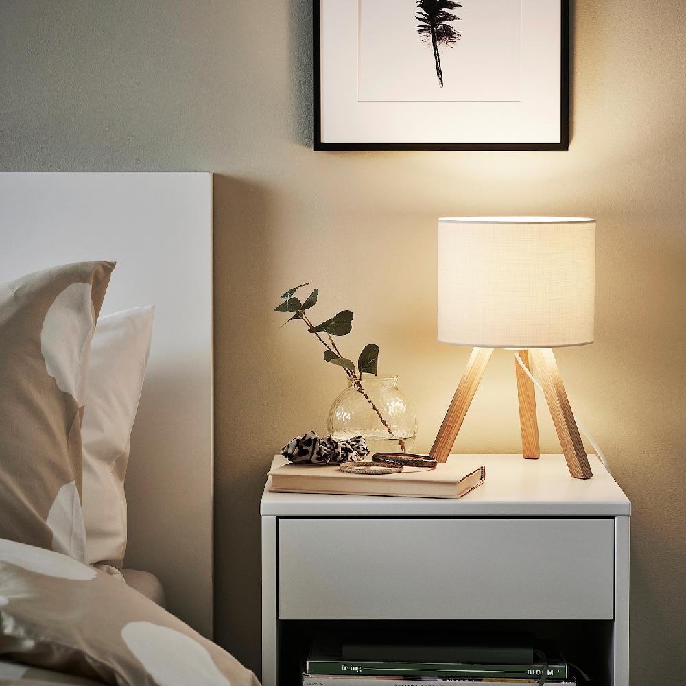 IKEA STORSEGEL Lámpara de mesa fresno/blanco Outlet online
