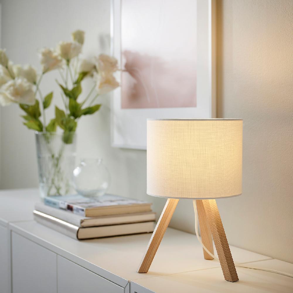 IKEA STORSEGEL Lámpara de mesa fresno/blanco Outlet online