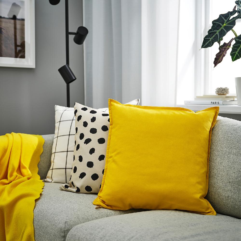 IKEA GURLI Funda de cojín amarillo 50x50 cm Rebajas
