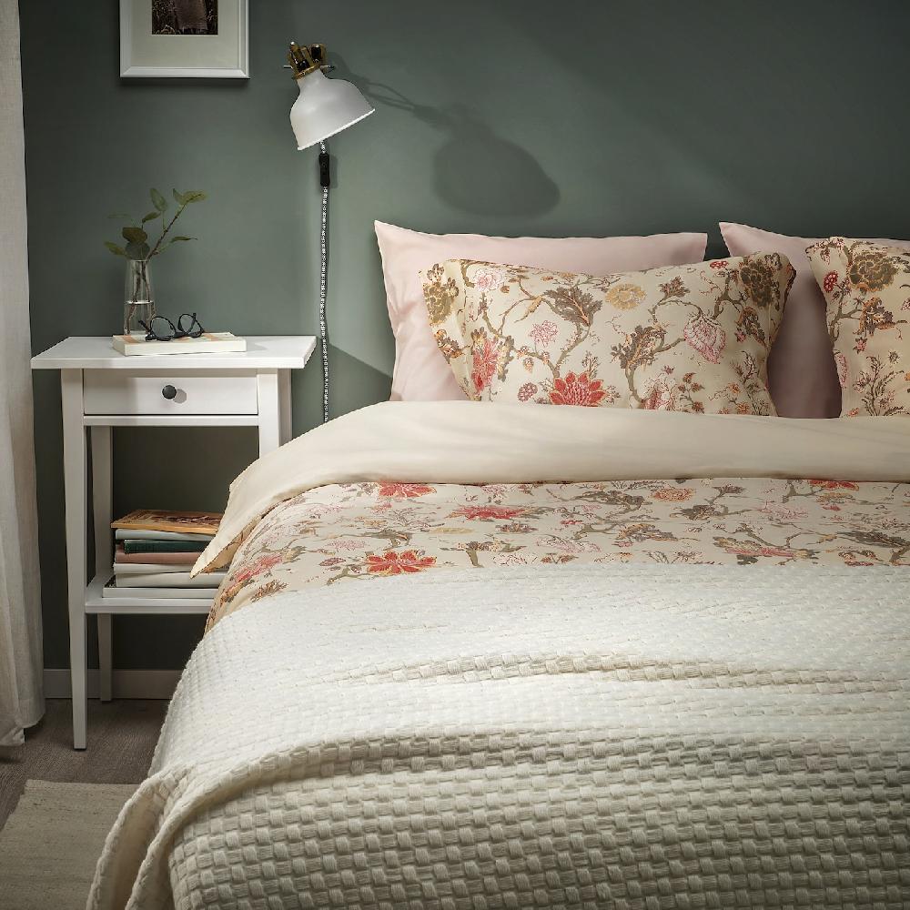 IKEA NÄSSELKLOCKA Funda nórdica y 2 fundas almohada beige grisáceo/multicolor 240x220/50x60 cm Ofertas